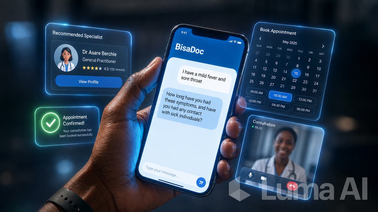 BisaDoc symptom checker in action